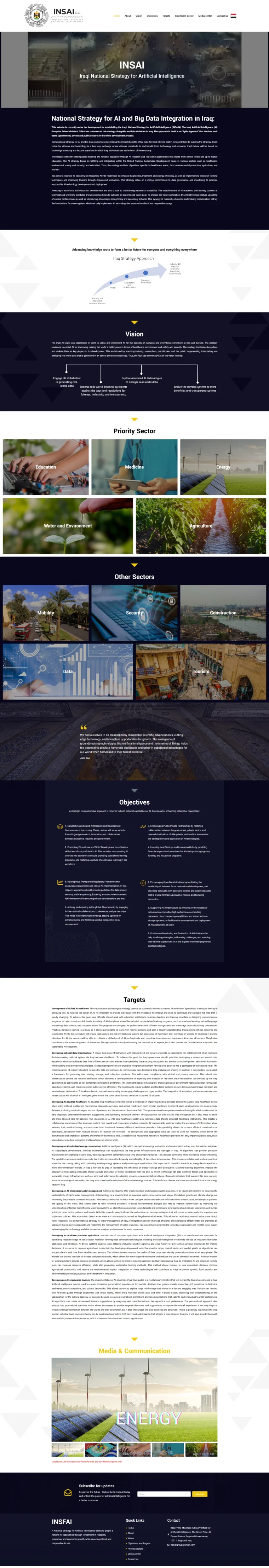 Iraqi AI — WordPress website designed and built by Shahriyar