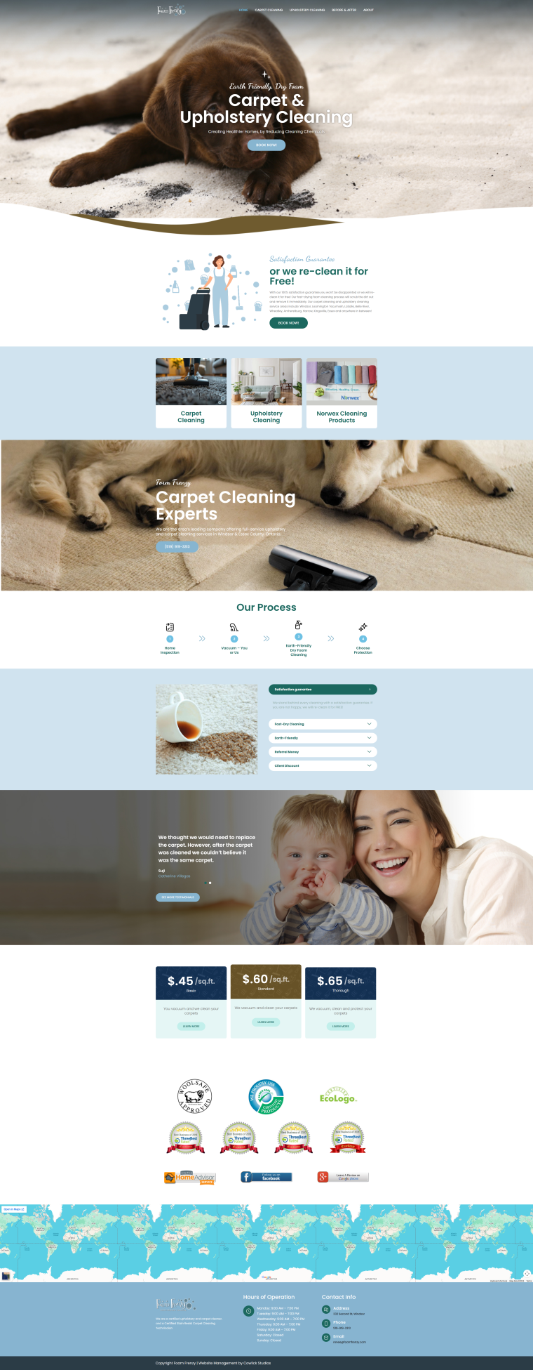 Foam Frenzy — WordPress website designed and built by Shahriyar