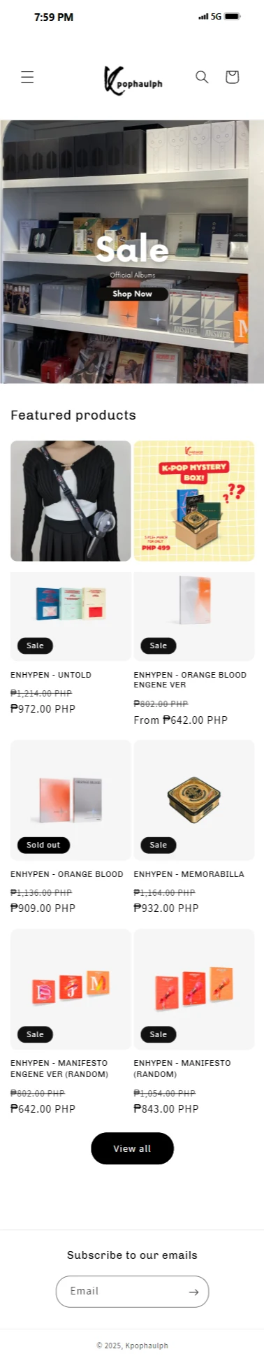 KpopHaul PH mobile website screenshot