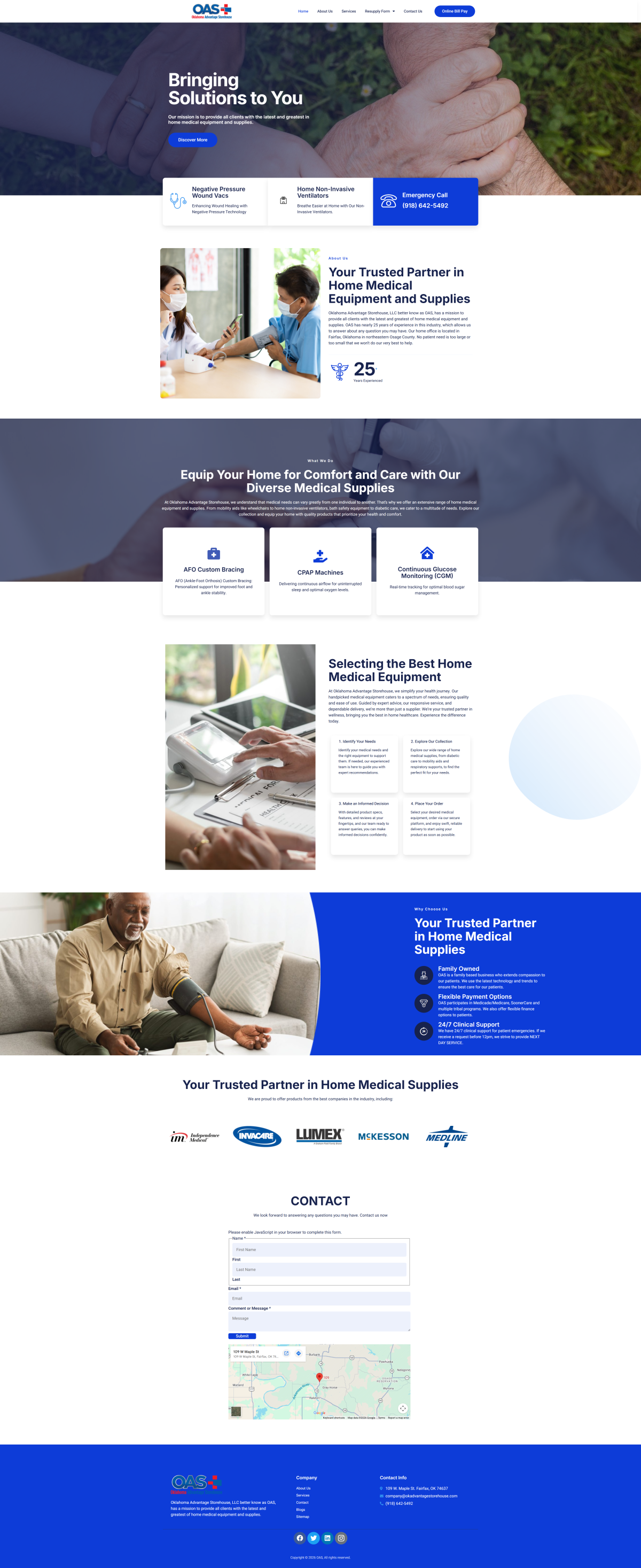 Oklahoma Advantage Storehouse desktop website screenshot