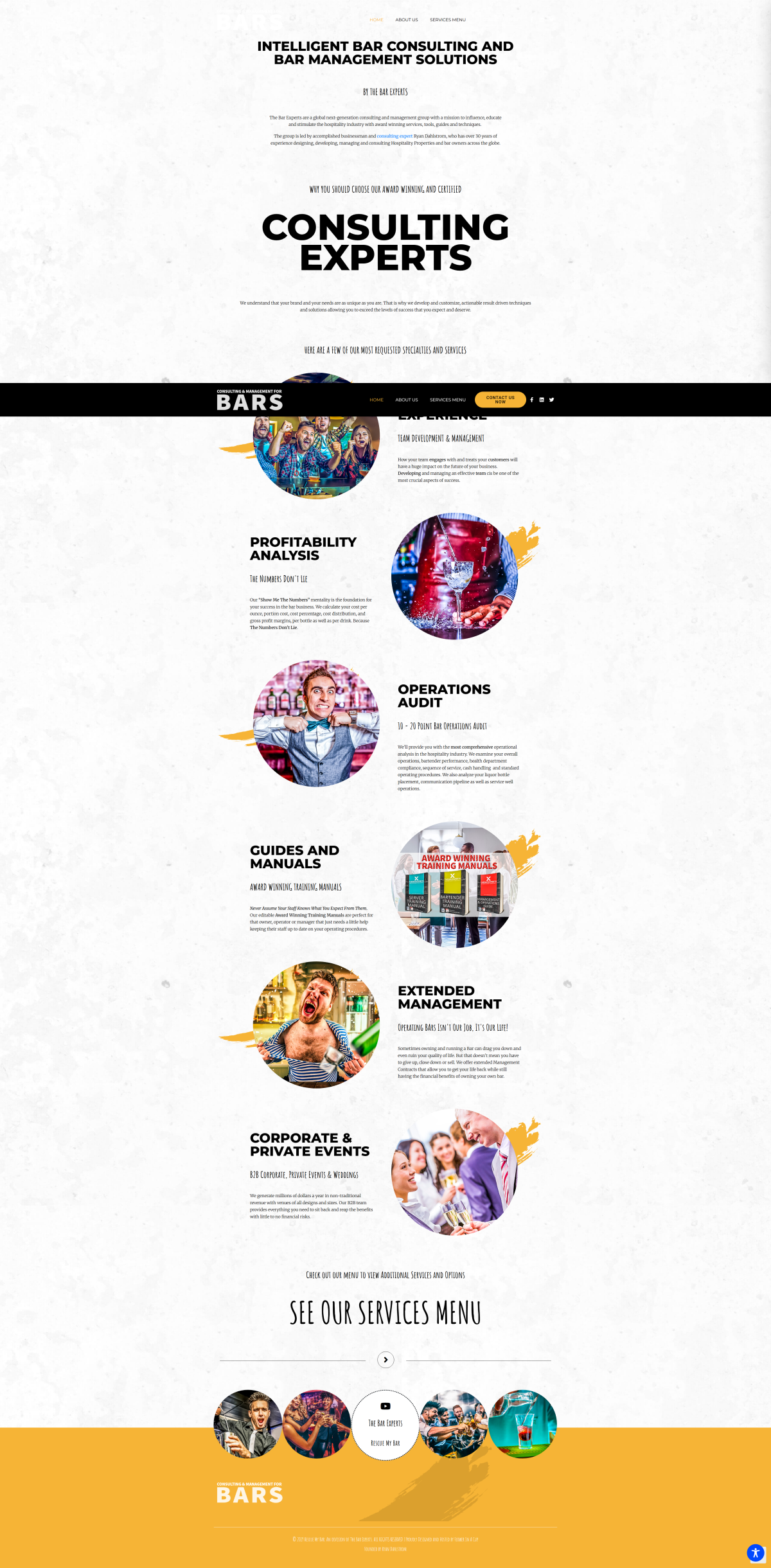 Rescue My Bar desktop website screenshot