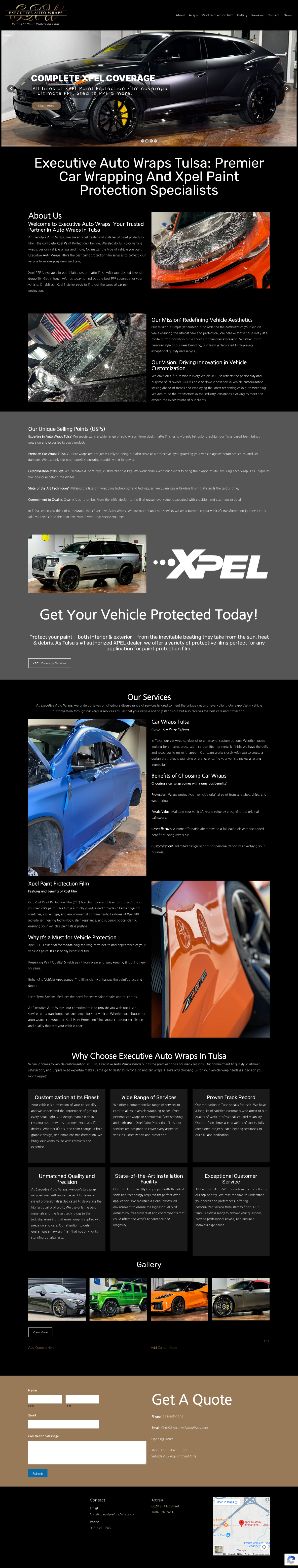 Xpel Paint Protection Film desktop website screenshot