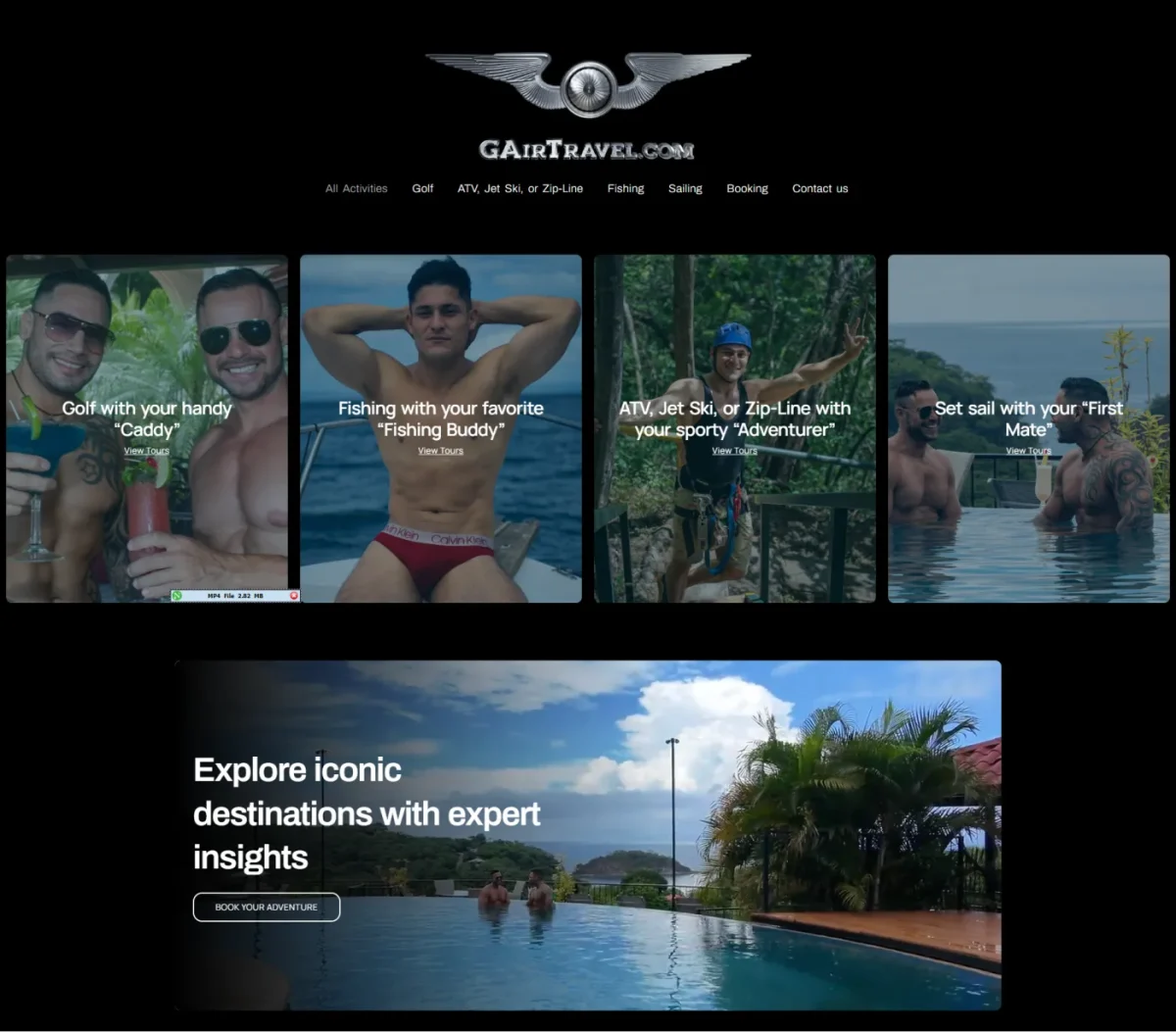 G Air Travel desktop website screenshot
