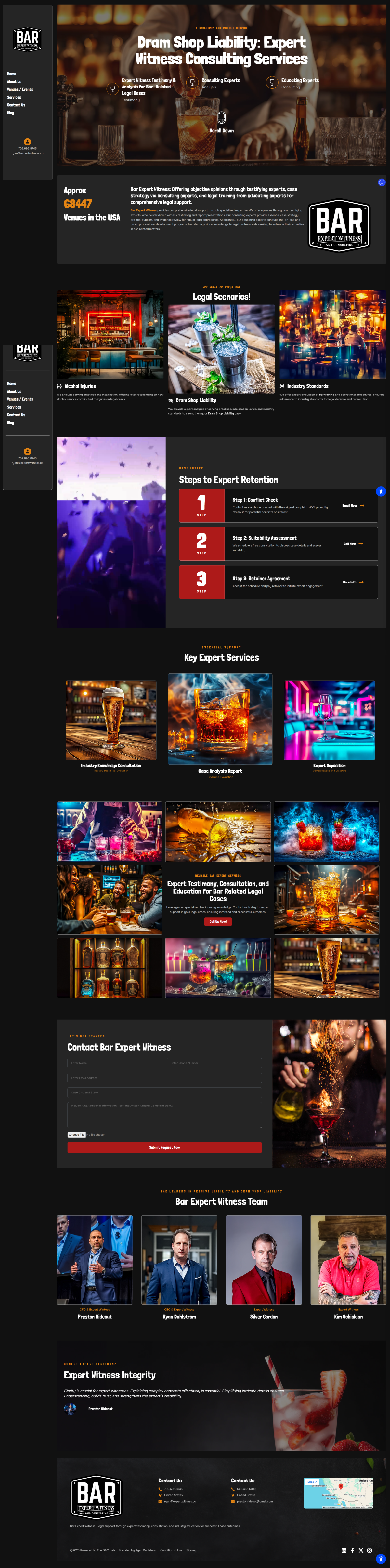 Bar Expert Witness desktop website screenshot