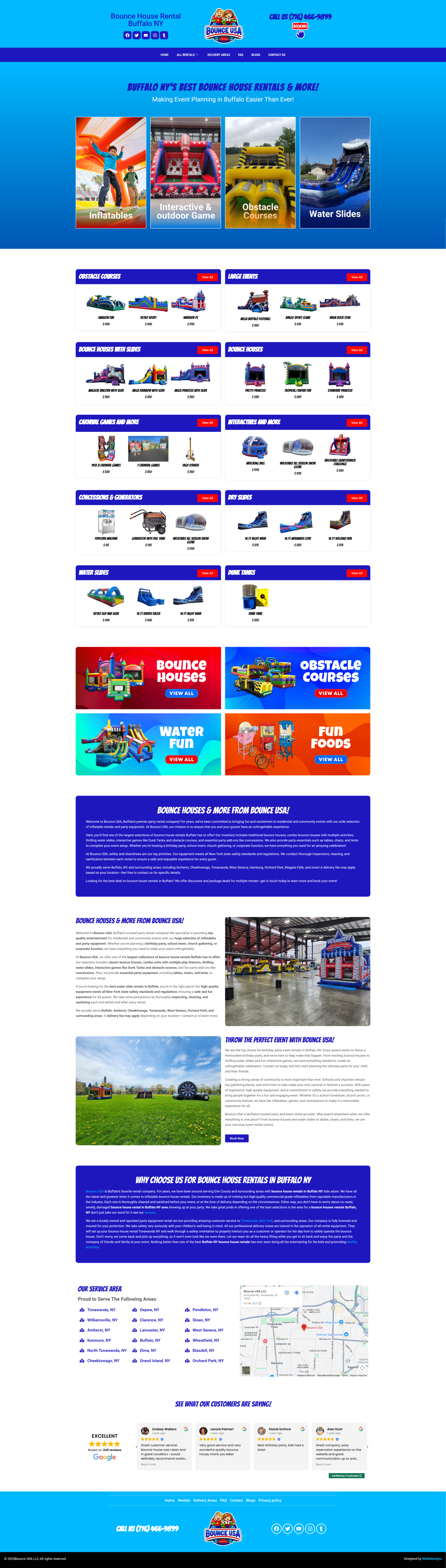 Bounce USA desktop website screenshot