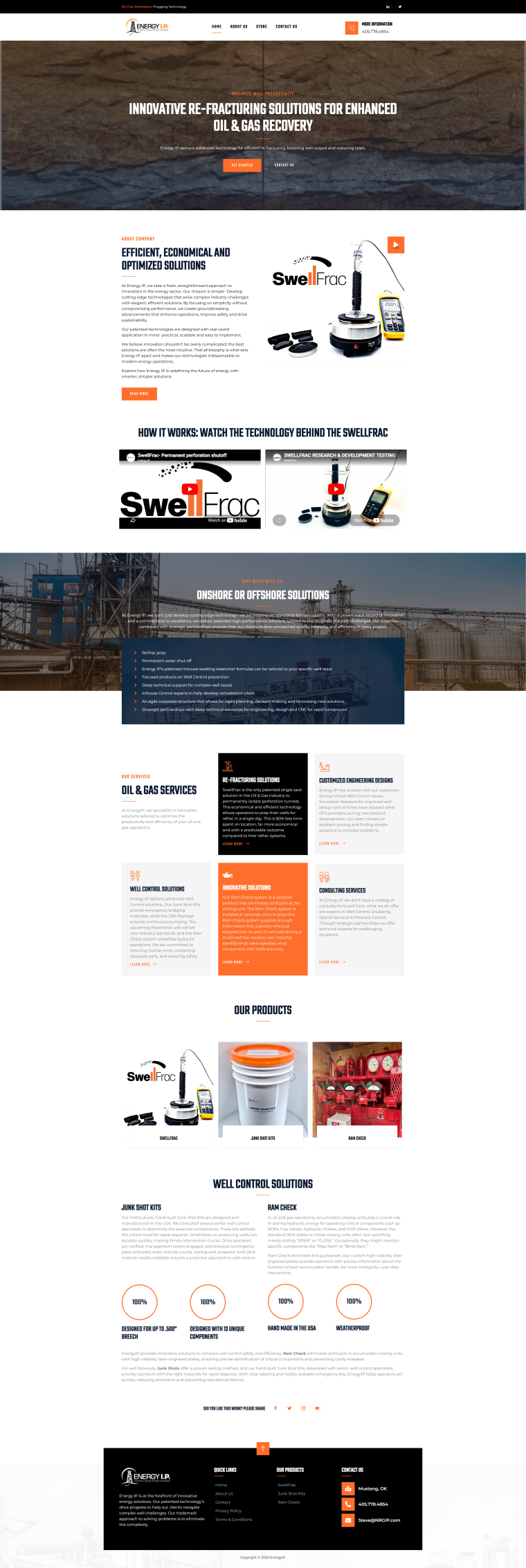 Energy IP — WordPress website designed and built by Shahriyar