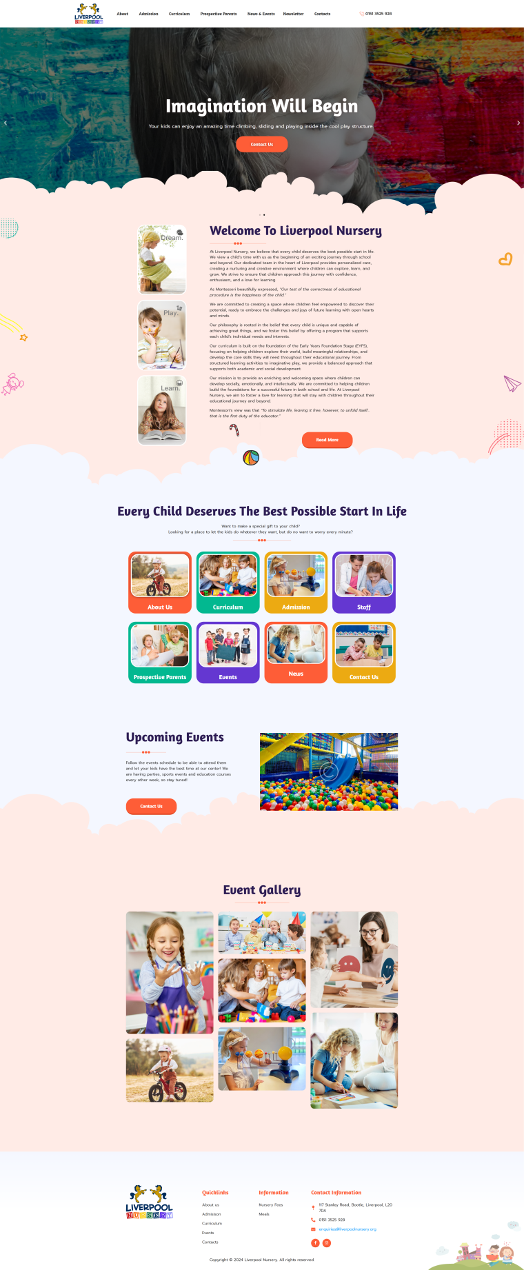 Liverpool Nursery — WordPress website designed and built by Shahriyar