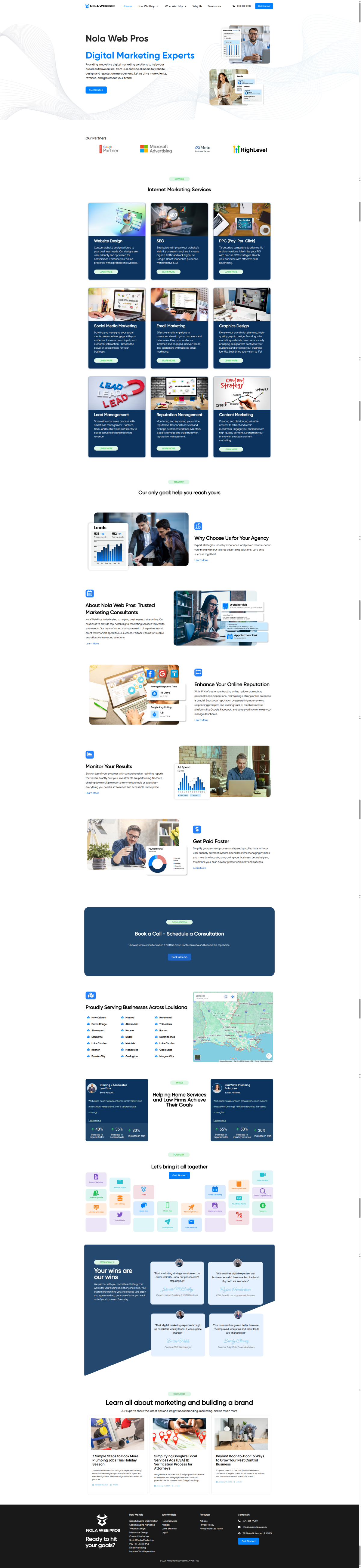 Nola Web Pros desktop website screenshot