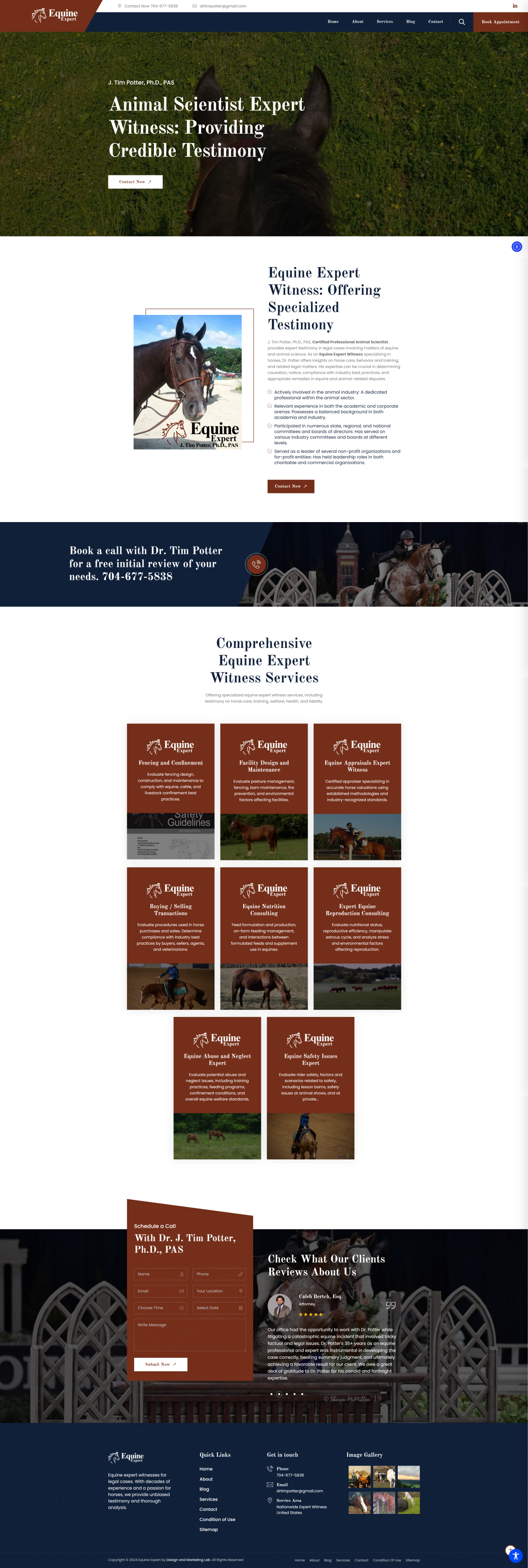 Equine Expert desktop website screenshot