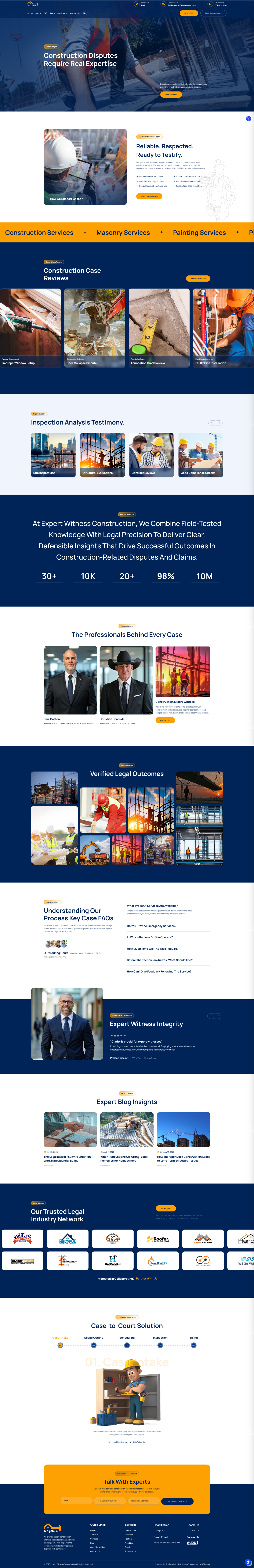 Construction Expert Witness desktop website screenshot