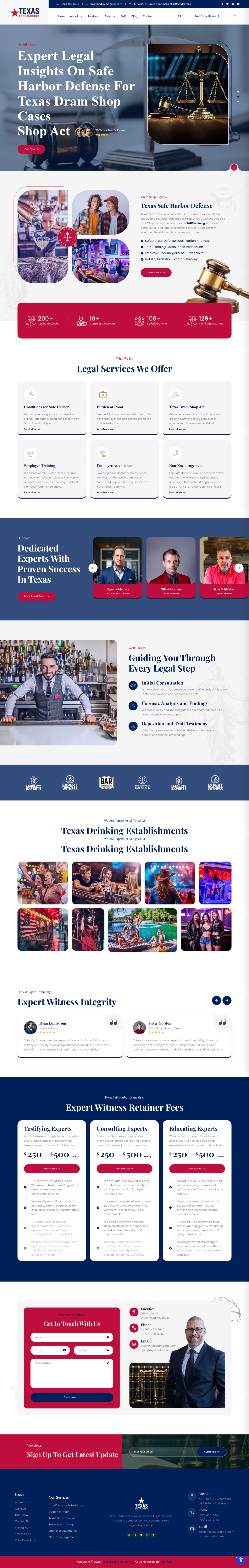 Safe Harbor Texas desktop website screenshot