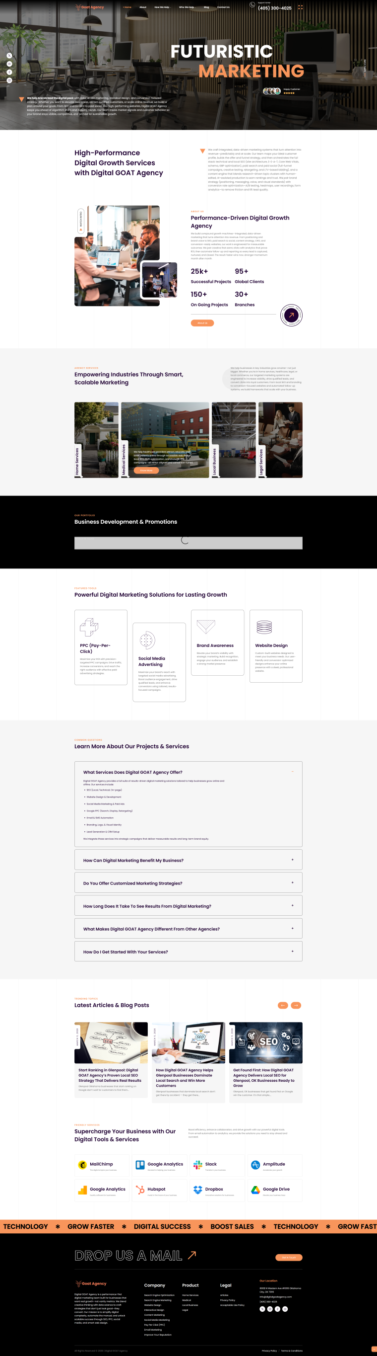 GOAT Agency — WordPress website designed and built by Shahriyar