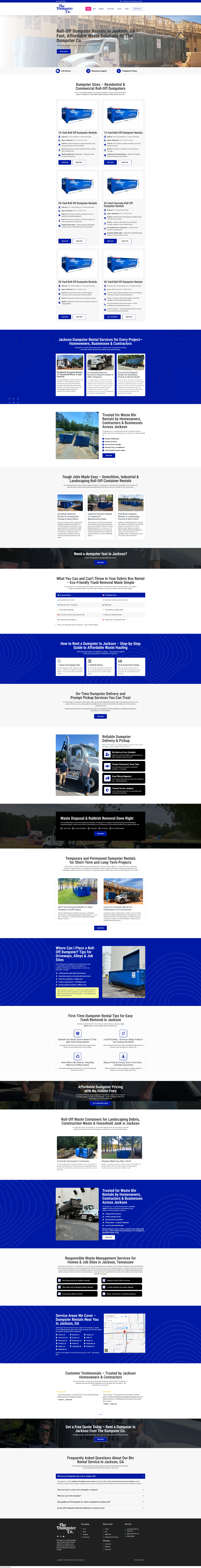My Dumpster desktop website screenshot