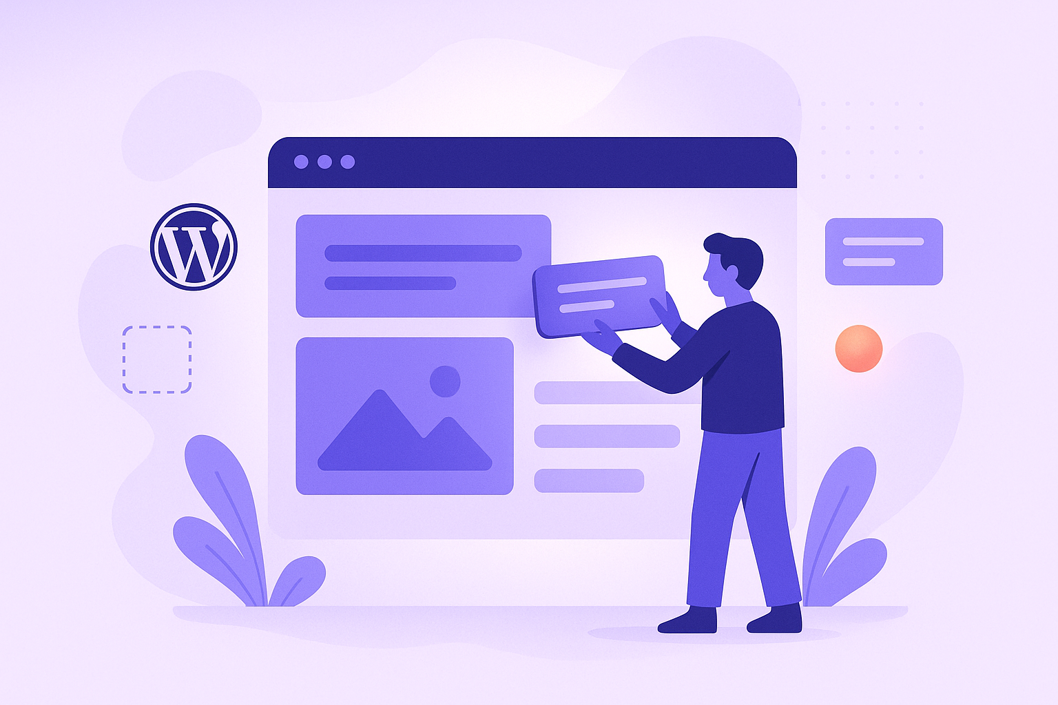 WordPress developer building a website