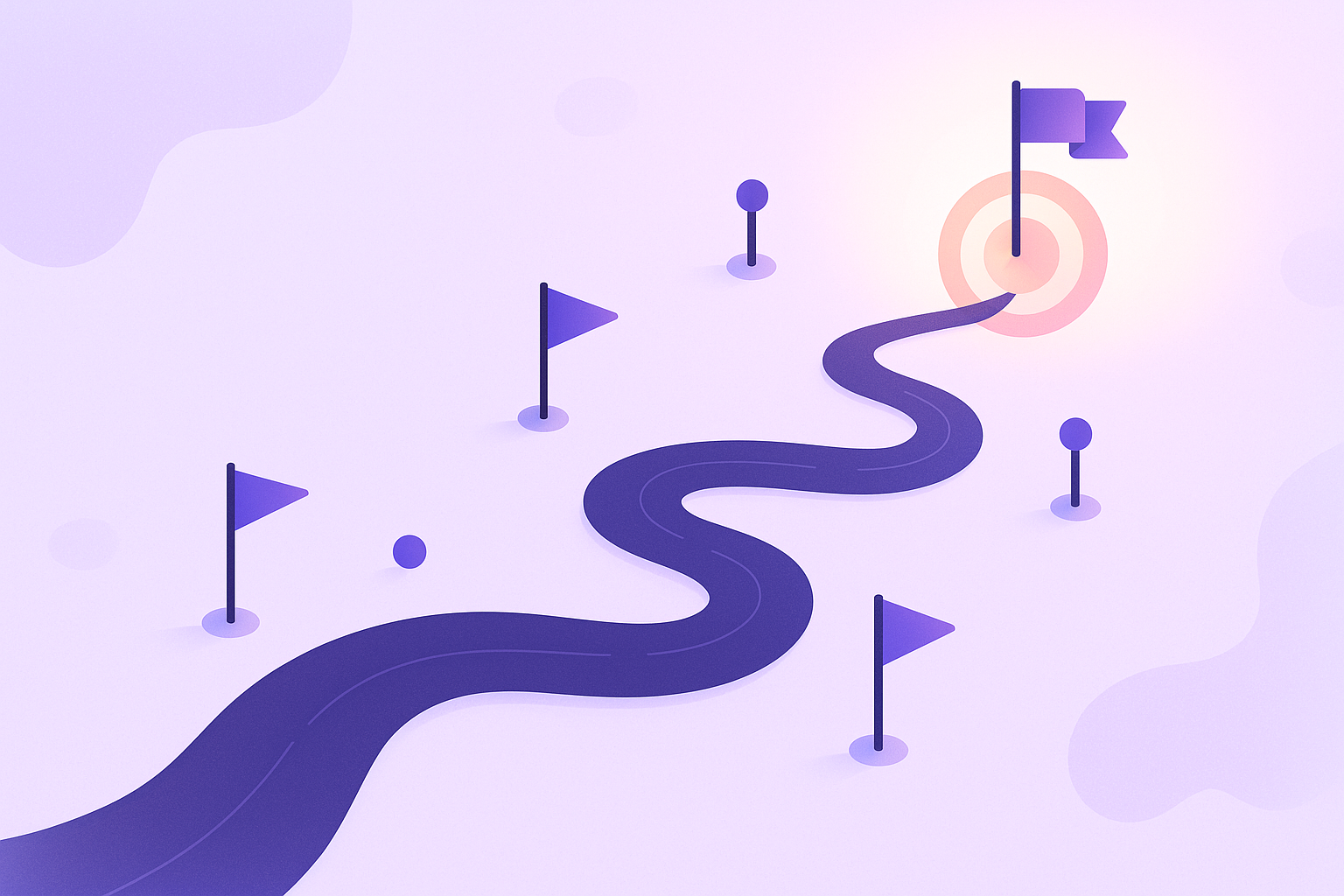 Illustration of a 90-day marketing plan as a roadmap to a goal