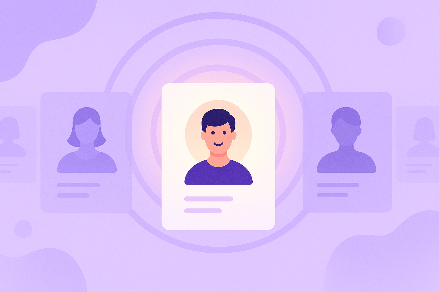 Illustration of an ideal customer profile highlighted among others