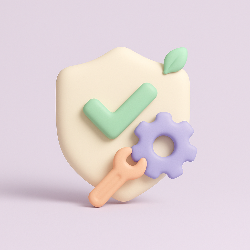 WordPress maintenance and care clay illustration