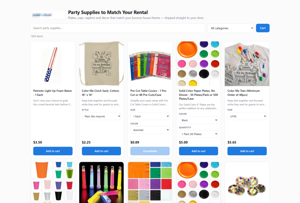 Partner Storefront Platform — The storefront rendering inside a partner's page